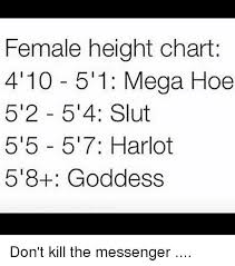 Female Height Chart 410 51 Mega Hoe 52 54 Slut 515 517