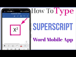 How To Type Superscript In Ms Word App