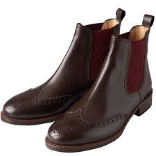 Seavees sierra chelsea boot 15 690 р. Brown Leather Brogue Chelsea Boots Ladies Country Clothing Cordings