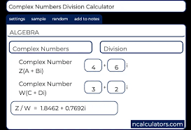 Complex Numbers Division Calculator