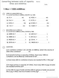 Metric System Capacity Chart Conversion Chart For Metric