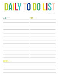 Free Online To Do List Template Task Report Templates Daily