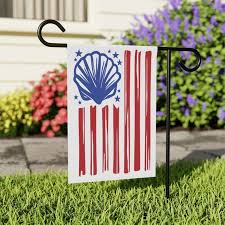 S 4th Of July Beach Garden Flag