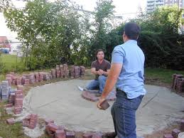 how to lay a circular paver patio how