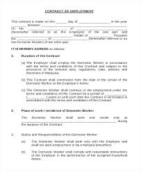 Employee Contract Form Sample Letter Employment 6 Free Documents