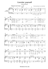 Alfred music at sheet music plus. Consider Yourself Sheet Music From Oliver Musical Sheetmusic Free Com