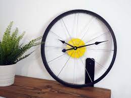 Max Wall Clock Made Of Bicycle Rims And