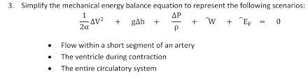 Mechanical Energy Balance Equation