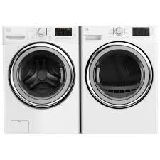 This item powered on at the time of testing. Kenmore 4 5 Cu Ft Front Load Washer W Accela Wash 7 4 Cu Ft Dryer White