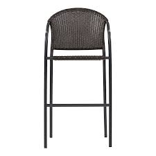 There is no assembly required. Garden Treasures Pelham Bay Wicker Stackable Matte Balck Metal Frame Stationary Bar Stool Chair S With Woven Seat In The Patio Chairs Department At Lowes Com