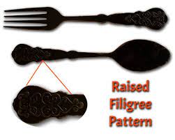 Large Fork Spoon Filigree Spoon Fork