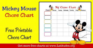 Free Mickey Mouse Chore Chart Toddler Stuff Behaviour