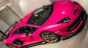 Pink Lamborghini Aventador Svj