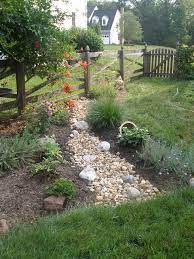 Rain gardens help manage stormwater that runs off roofs, driveways and other surfaces. Rain Garden Liking The Idea Of A Gravel Path That Looks Like Washed Up And Leads To A Mirror Or Fake Doo Rain Garden Design Rain Garden Water Wise Landscaping