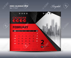This indesign template features a creative popup design. February Desk Calendar 2019 Template Week Starts Sunday Stationery Royalty Free Cliparts Vectors And Stock Illustration Image 103098517