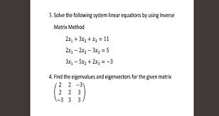 Using Inverse Matrix Method 2x1 3x2