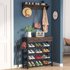 Tribesigns Hiers Brown Shoe Rack With
