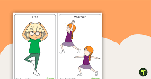 yoga poses for kids task cards