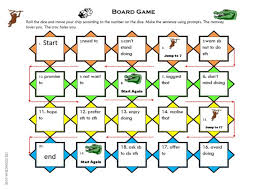 verb pattern board game english esl