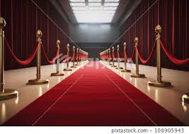 red event carpet with rope barrier