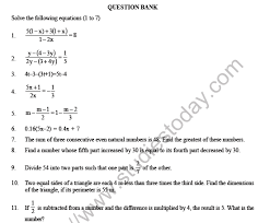 Cbse Class 8 Maths Linear Equations In