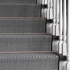 grey stair carpet runner herringbone