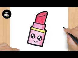 cute lipstick easy drawing tutorial