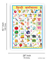 Buy Hindi Alphabet Chart Ka Kha Ga Swar Vyanjan Size 70 X