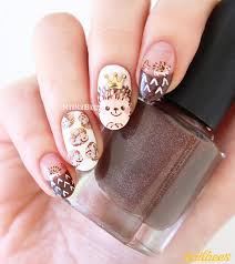 hedgehog nail art nailbees