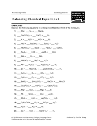 Learn about the different types of chemical reactions and get examples of the reaction a chemical reaction is a process generally characterized by a chemical change in which the starting materials. Ap Chemistry Worksheets