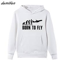 Us 13 48 29 Off Spring Autumn Fashion Men Fleece Sweatshirt Born To Fly Plane Funny Job Gift Idea Planes Unisex Hoodie Gift Funny Jacket Coat In