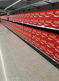 This huge aisle of coke, is the only soda option at my local supermarket :  r/mildlyinteresting