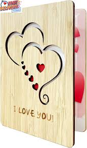 greeting card handmade wood love cards