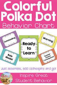 Behavior Clip Chart Polka Dot Theme Behavior Clip Charts