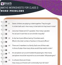 maths worksheet for class 3