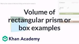 Volume Of A Rectangular Prism Video Khan Academy