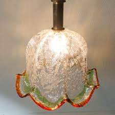 Vintage Murano Glass Flower Pendant