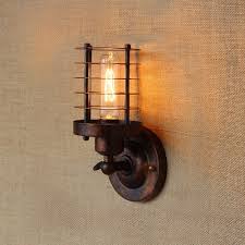 Vintage Industrial Wall Light Rust Wall Lamp Loft Wall Sconce Light Fixture Iron Lampshade Industrial Lighting Wall Sconces Lamp Led Indoor Wall Lamps Aliexpress