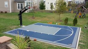 Half Court Basketball Court Backyard
