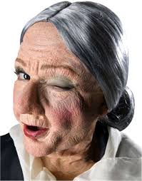 old lady theatrical makeup costume mask