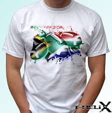 south africa rugby flag white t shirt
