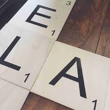 Wood Wall Letter Tiles Large Letter