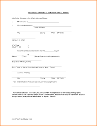 Form Samples Printable Sworn Statement Of Loss General Template