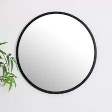 Round Black Wall Mirror 50cm X 50cm