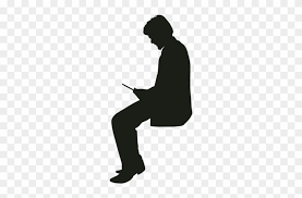 Young man sitting under the tree and using laptop. Man With Phone Sitting Silhouette Man Sitting Silhouette Png Free Transparent Png Clipart Images Download