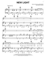 New Light By John Mayer Digital Sheet Music For Piano Vocal Guitar Download Print Hx 414191 Sheet Music Plus