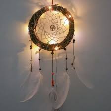 Dream Catcher Feathers Night Light Wall Hanging Room Home Decor Unscandy