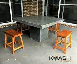 8 Seater Square Concrete Dining Table 1