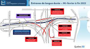 Tunnel Lafontaine Direction Sud - Réfection majeure du tunnel Louis-Hippolyte-La Fontaine - Travaux et  entraves à venir - Transport Routier