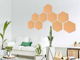 Large Hexagon Cork Pin Board Natural